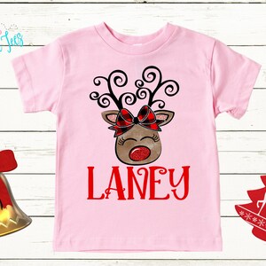 Reindeer Name Shirt // Personalized Name // Christmas T-shirt // Baby ...