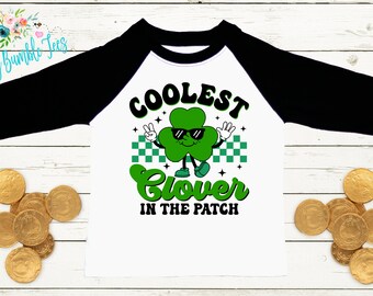 Coolest Clover Shirt // Kids St Patricks Day Shirt // Boys St Patricks Day // Kids St Paddys Day // Toddler Shirt // St Patricks Clover
