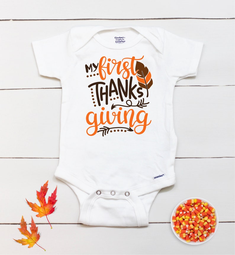My First Thanksgiving Onesie // Baby Boy Onesie // First ...