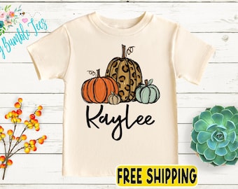 Girls Pumpkin Patch Shirt - Kids Fall Shirt - Personalized Custom Name Tee - Girls Halloween Shirt - Toddler Fall Outfit - Kids School Shirt