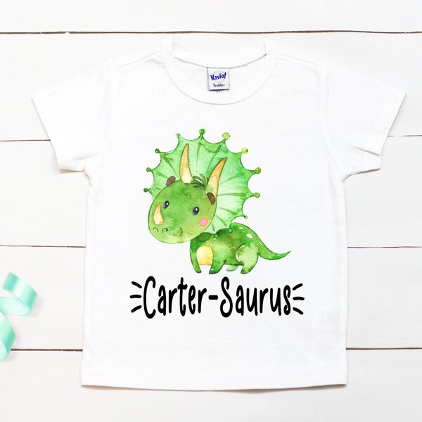 Dinosaur Name Shirt - Personalized name - Toddler Boy Shirt - Baby Boy Clothes - Dinosaur Kid Shirt - Kids Dinosaur Shirt - Kid