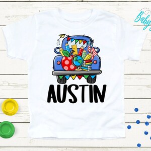 School Truck Name // Custom School Shirt // Boys School Shirt // Back To School Shirt //  First Day Of School / Toddler Shirt / Kids School