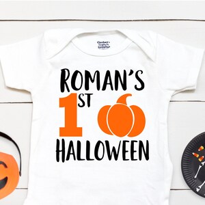 First Halloween  // Personalized Name // Halloween Boy  // Halloween Pumpkin // Kids Shirt // My First Halloween //