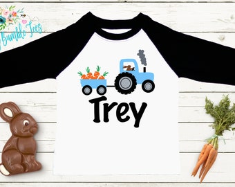 Easter Tractor Shirt // Personalized Name // Easter Kids Shirt // Boy Shirt // Kids Easter Shirt // Toddler Shirt // Easter Truck T Shirt