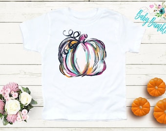 Colorful Pumpkin Shirt - Pumpkin Patch Shirt - Girls Fall Shirt - Fall Toddler Shirt - Kids T Shirt - Halloween - Kids Fall Shirt