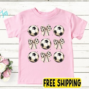 Girls Soccer Bow Shirt - Girls Sport Shirt - Kids Soccer Shirt - Toddler Shirt - Baby Girl Shirt - Kids T Shirt - Kids Fall Shirt