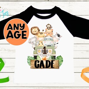 Boys Safari Birthday Shirt, Kids Birthday Shirt, Custom Name Birthday Tee, Boy Birthday shirt, Boy Birthday Party T-Shirt, Personalized