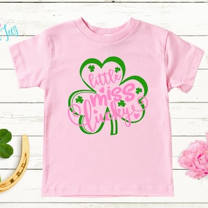 Little Miss Lucky Shirt // St Patricks Day Kids Shirt // Girl Shirt // St Paddys Day // Toddler Shirt // Kids Shirt // Lucky Charm // Kid