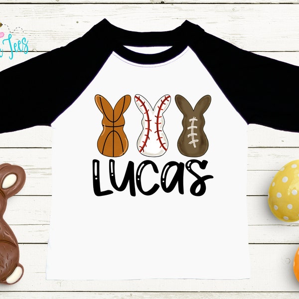 Boys Easter Shirt // Personalized Name // Easter Kids Shirt // Boy Shirt // Kids Easter Shirt // Toddler Shirt // Sports // Football Eggs