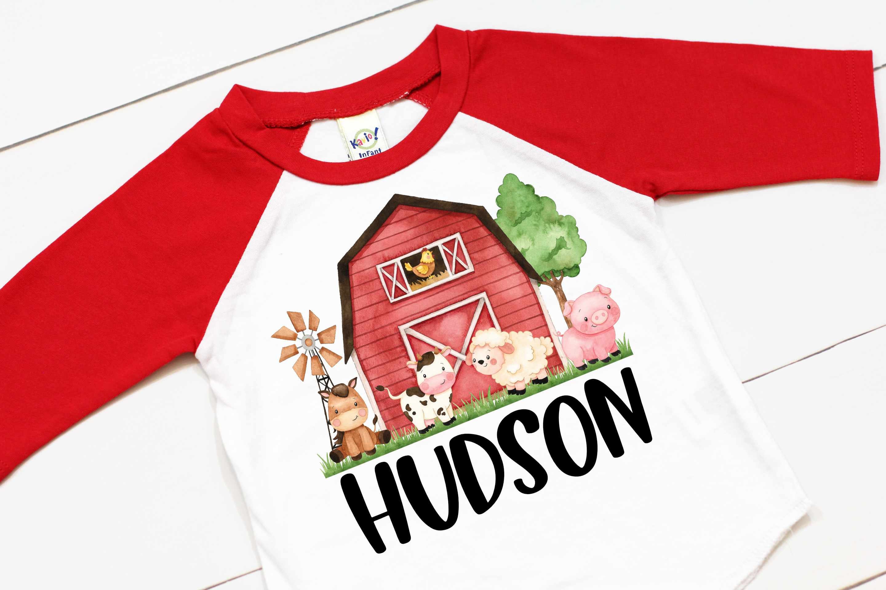 Farm Name Shirt // Farm Animal Shirt // Boy Shirts // Baby Boy Etsy