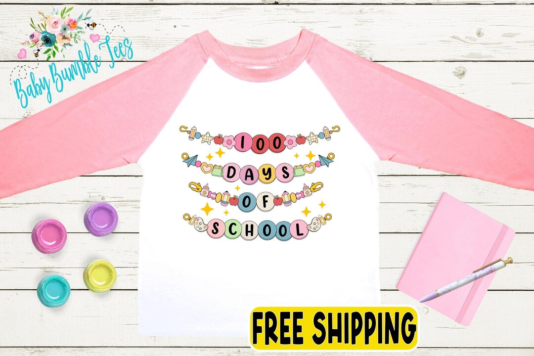 100 Days of School Shirt, Girls School T Shirt, 100th Day of School ...