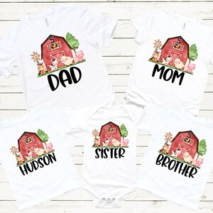 Farm Family Birthday Shirts / 5th Birthday Shirt / Boy Birthday Shirt / Fifth Birthday / Matching shirts / Mom and Dad of the Birthday Boy