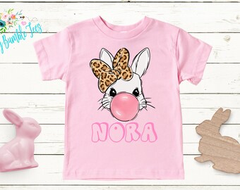 Easter Bunny Shirt // Personalized Name // Easter Kids Shirt // Girl Shirt // Kids Easter Shirt // Toddler Shirt // Easter Bunny T Shirt