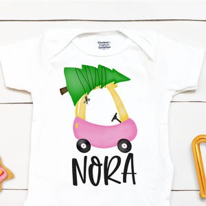 Christmas Car  - Personalized Name - Christmas - Girl  - Truck  - My First Christmas - Christmas tree - Toddler