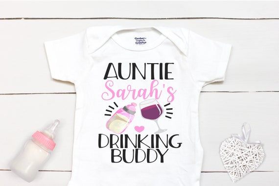 aunties drinking buddy onesie