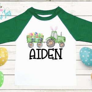 Easter Tractor Shirt // Personalized Name // Easter Kids Shirt // Boy Shirt // Kids Easter Shirt // Toddler Shirt // Easter Truck T Shirt