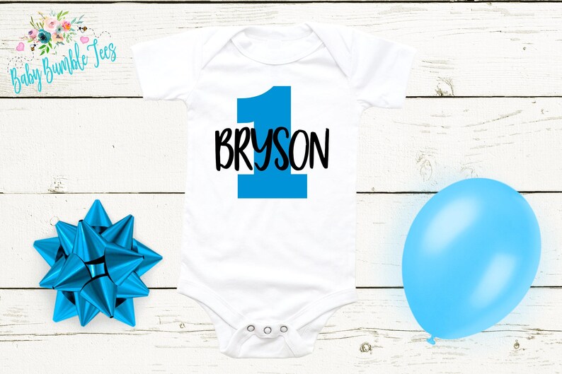 Primer cumpleaños personalizado, atuendo para primer cumpleaños de niño, cumpleañero, nombre del cumpleañero, pastel smash, camiseta de cumpleaños White Bodysuit