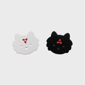 divine dogs yin yang pin set