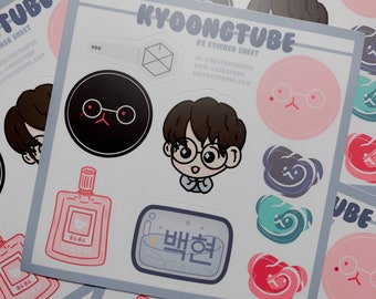 EXO BAEKHYUN kyoongtube sticker sheet