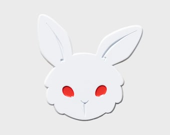 rabbit escape soft enamel pin