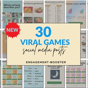 30 Viral Games Social Media Posts l Interactive Games | Boost Engagement| Modern Challenge | Instagram | Network Marketing  | Facebook Posts