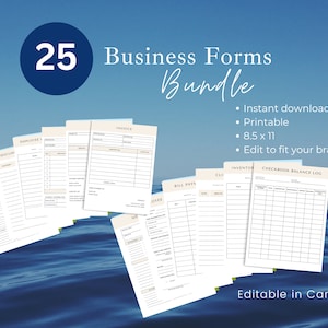 25 Professional Business Office Forms l Editable Forms l Home or Office | Canva Business Templates | Printable Office Forms l Printable