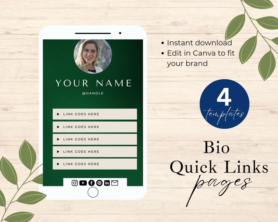 4 Quick Links Landing Page Templates L Bio Link | Quick Links Template ...