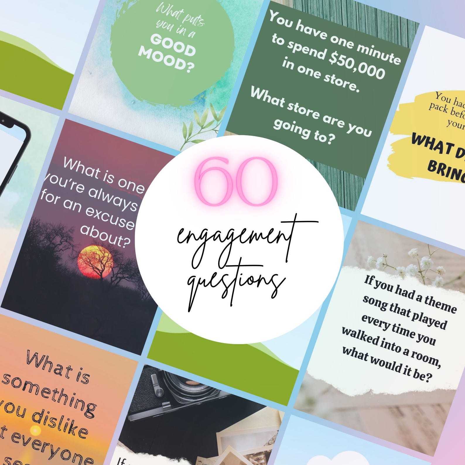 60 Questions to Boost Engagement in Instagram/facebook Social Media ...