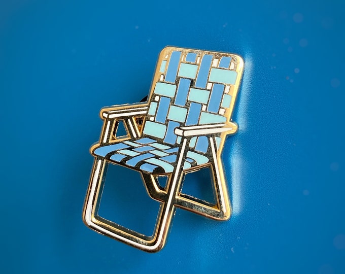Lawn Chair Lapel Pin in Gold - Etsy