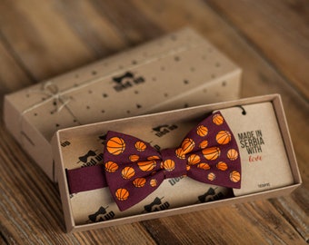 gifts for him Basketball bow tie for men, Basketball bow tie for women, Basketball bow tie for kids.