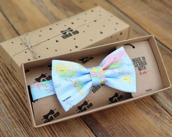 World map Bow Tie, Earth map bowtie, Bowtie geographic.Wedding Bow tie. Bow tie,Bowties,Bow tie for men,Bow tie for women,Bow tie for kids.
