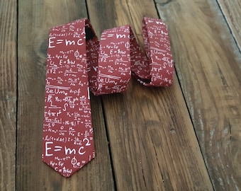 gifts for him Physics formula Tie- 100% Cotton Tie - Physics lover Gift - Physics Necktie - Gifts for scientists - Men's Formal Wear