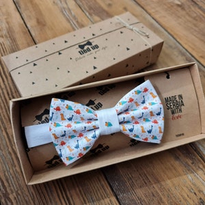 Christmas gift, gift for him, Dinosaur bow tie, dinosaur print, wedding outfit, wedding accessories, wedding clothes, father son