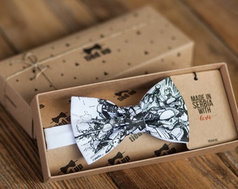 Christmas gift, gifts for him, star wars bow tie, Bow tie for men, Newspaper Bow tie, Bow tie for women, Newspaper Bow tie for kids.