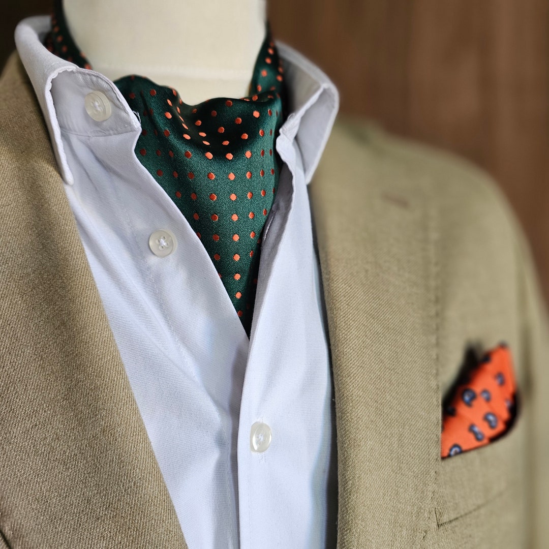 blue ascot tie