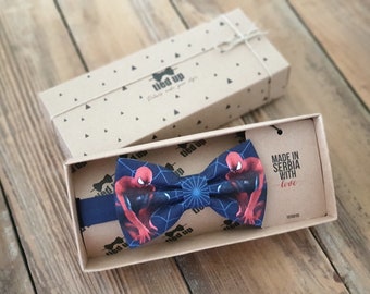 Regalo di Natale, regalo di Natale per lui, regali per lui Papillon Spiderman, papillon Spiderman da uomo, papillon Spiderman per bambini.