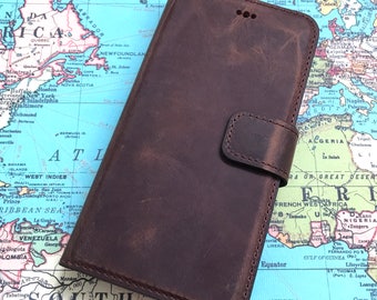 Leather iPhone 12 Pro Max Case Leather iPhone 11 wallet case iPhone X Max Leather Case Personalized Leather 3rd Anniversary Gift for Husband