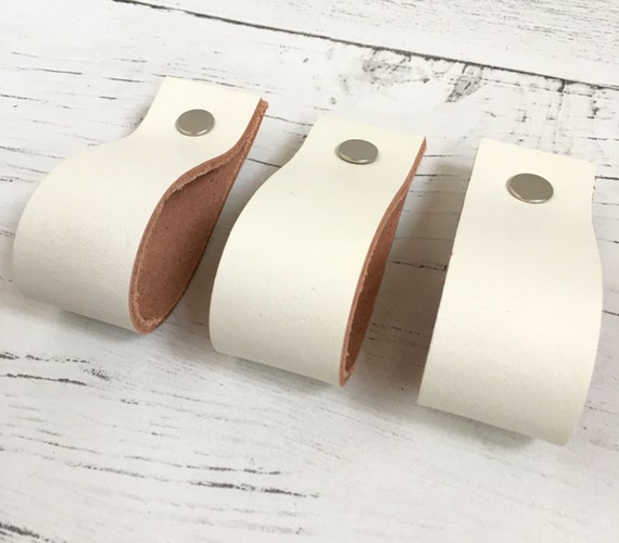 Leather Drawer Pulls Leather Door Pulls Cabinet Pulls Drawer Etsy
