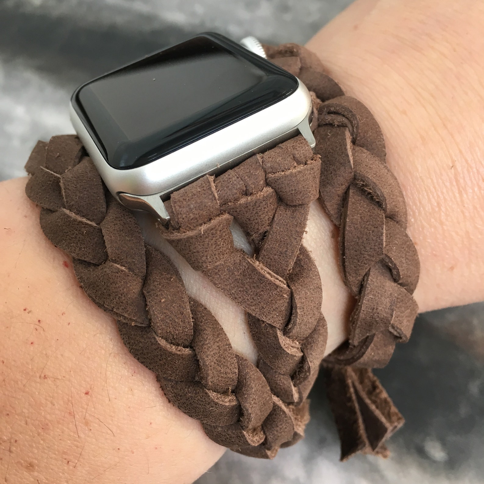 Braided Apple Watch Band 38mm Women 40mm Leather Apple Watch Etsy