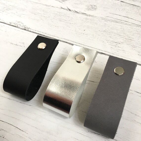 Leather Drawer Pulls Cabinet Pulls Cupboard Pulls Drawer Etsy