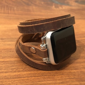 Leather Apple Watch Band: Multi Wrap Bracelet Strap