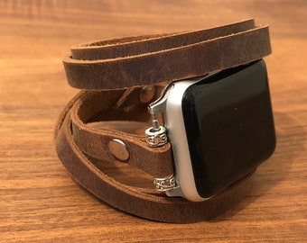 Leather Apple Watch Band: Multi Wrap Bracelet Strap