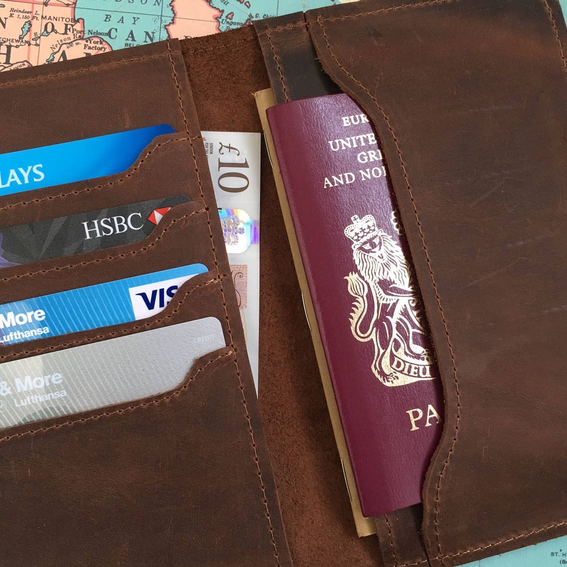 Personalized Leather Passport Wallet Leather Field Notes Cover Etsy UK