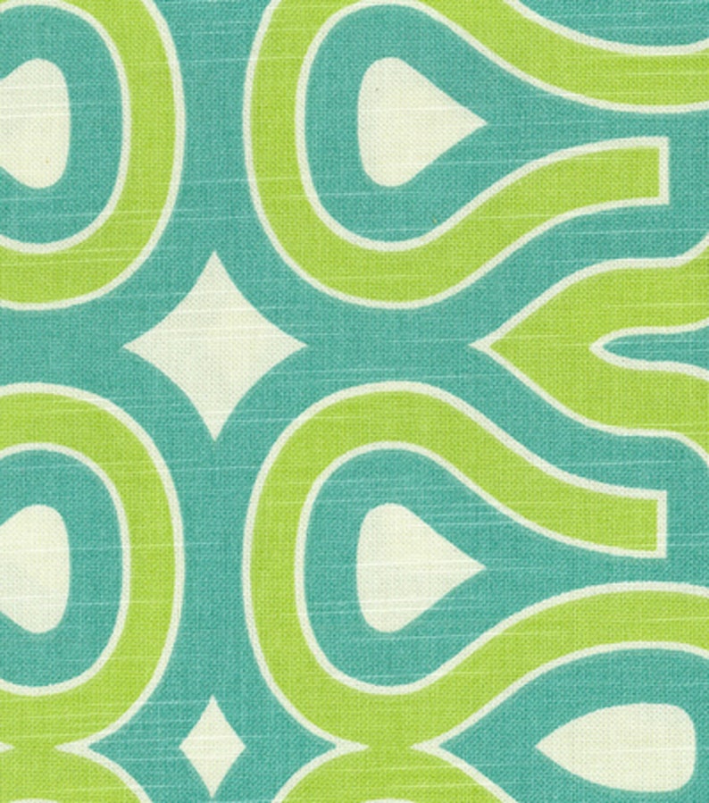 Turtle Shell Turquoise Teal And Lime Green Curtains Etsy