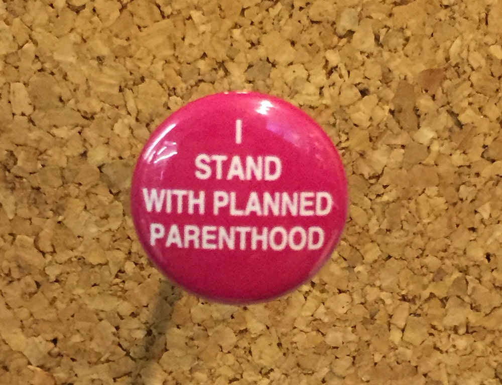 Pink Thread Enamel Pin - Benefitting Planned Parenthood - glimmerwood