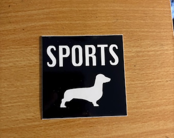 Pegatina de 3" para perro deportivo/salchicha (inspirada en Viagra Boys)