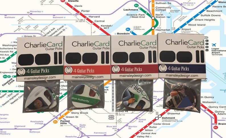 MBTA Charlie Card Guitar Pick image 1