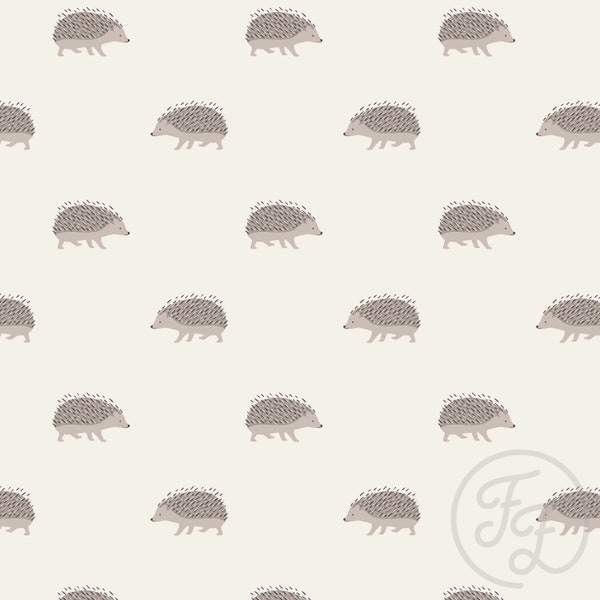 Family Fabrics/Hedgehog/220 GSM jersey knit/4 way stretch/sold by the 1/2 yard.