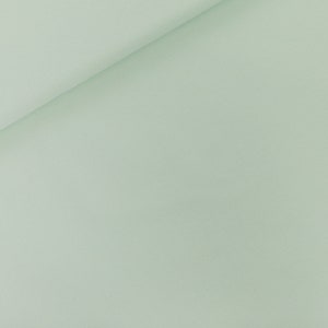 See You at Six fabric/French Terry/Light Green Glass - R/4 way stretch/sold by the 1/2 yard.