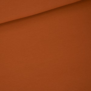See You at Six Fabric/French Terry/Autumnal Brown - R4 way stretch/sold by the 1/2 yard.
